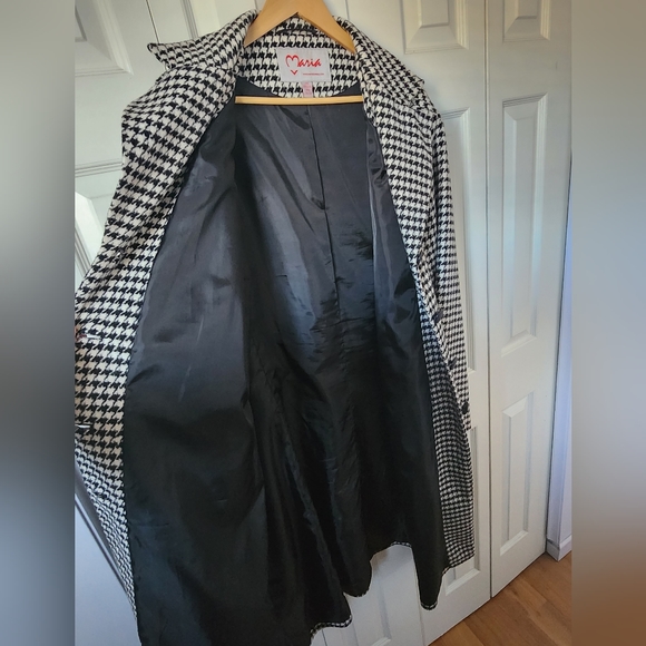 Long houndstooth coat - Picture 3 of 4